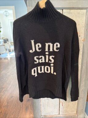 Zadig & Voltaire Black Merino Wool Turtleneck Size XS